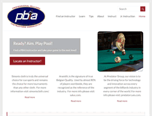 Tablet Screenshot of playbetterbilliards.com